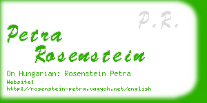 petra rosenstein business card